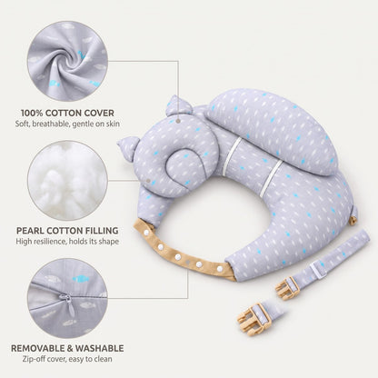 Cotton cover, soft filling, zip-off washable cover